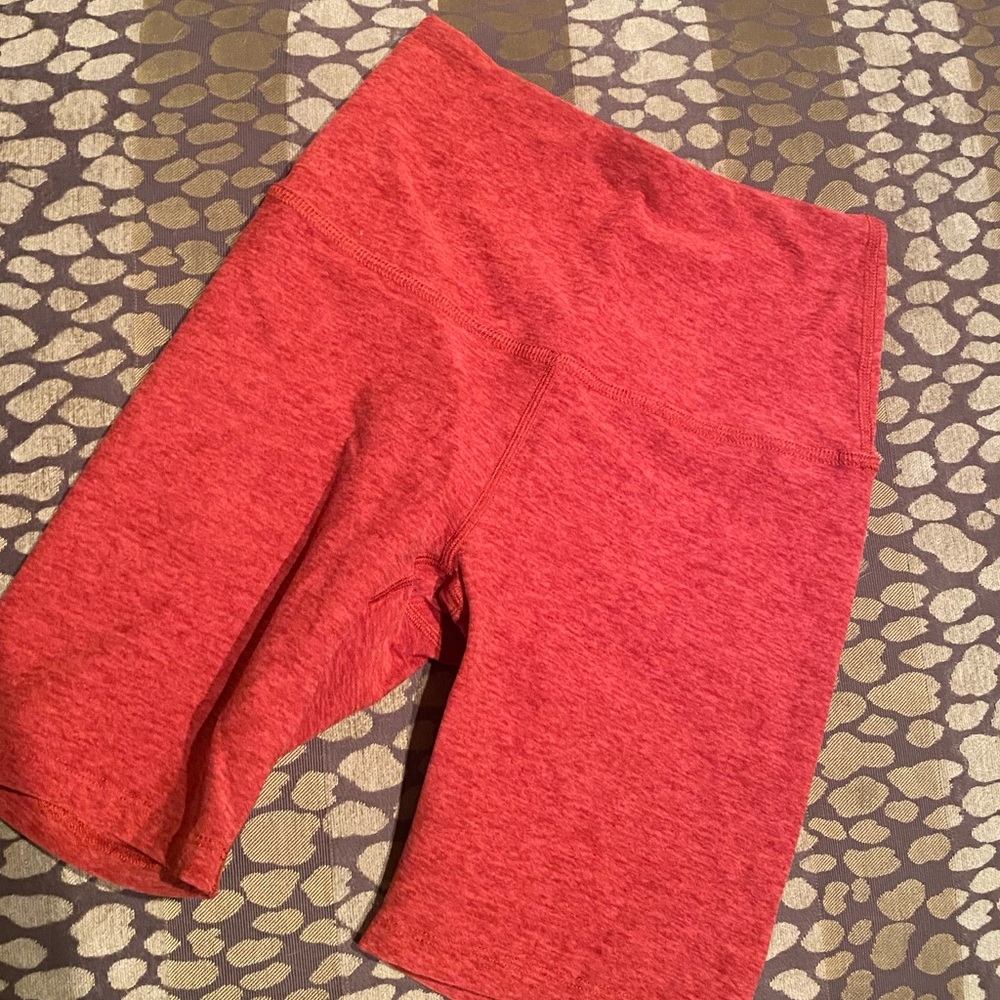 Beyond Yoga Red Bike Shorts
